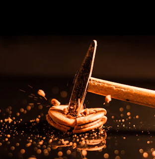 water droplets on brown wooden stick