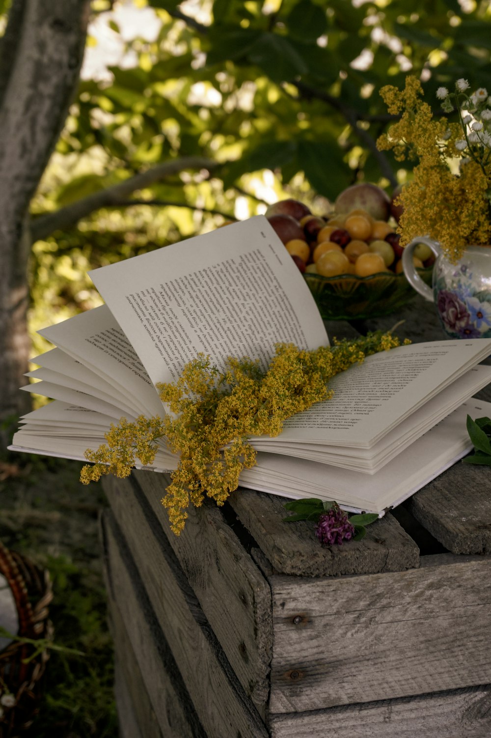 white book page on gray wooden fence