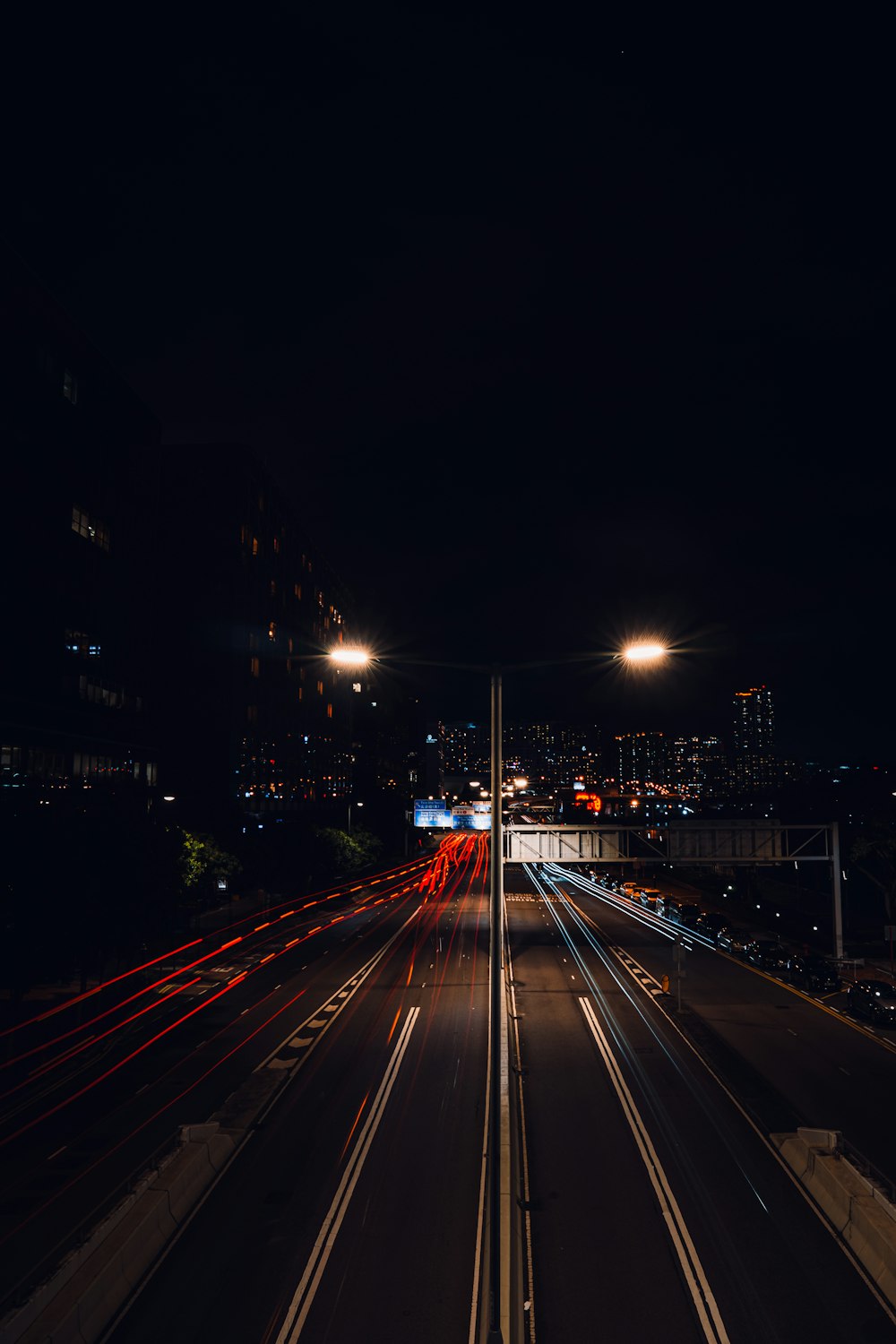 cars on road during night time