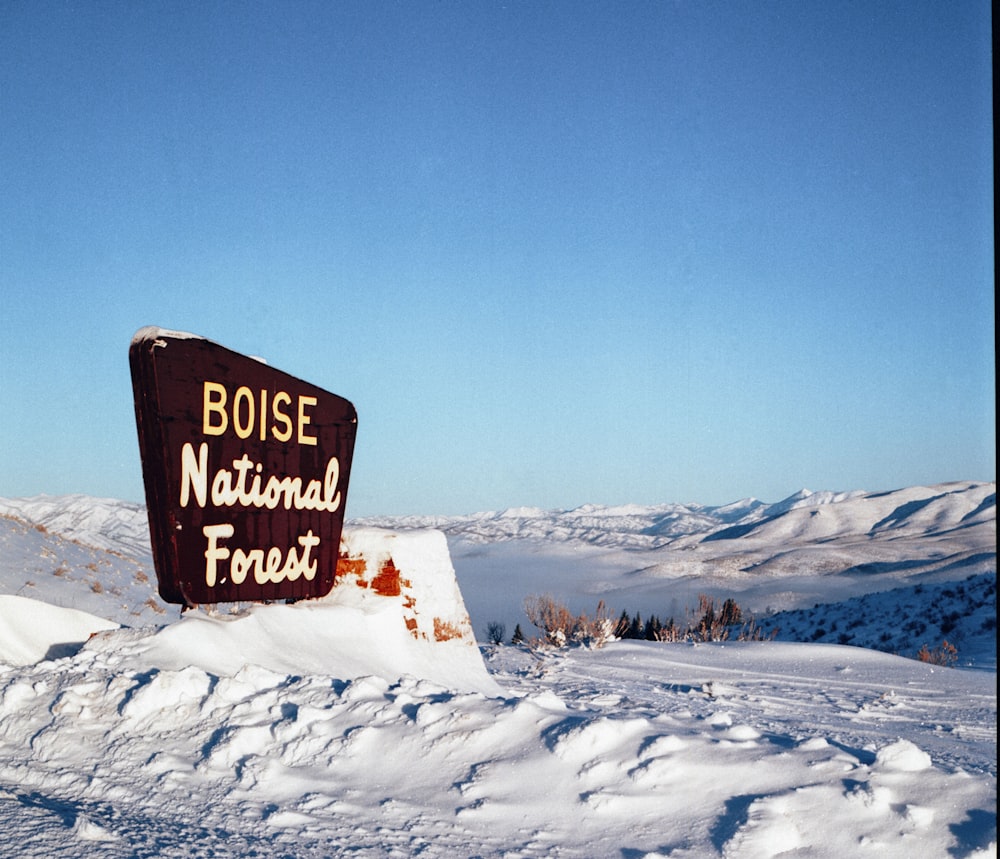 Montaña cubierta de nieve blanca y negra