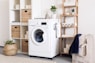 white front load washing machine