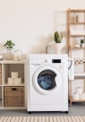 a washer and dryer in a room