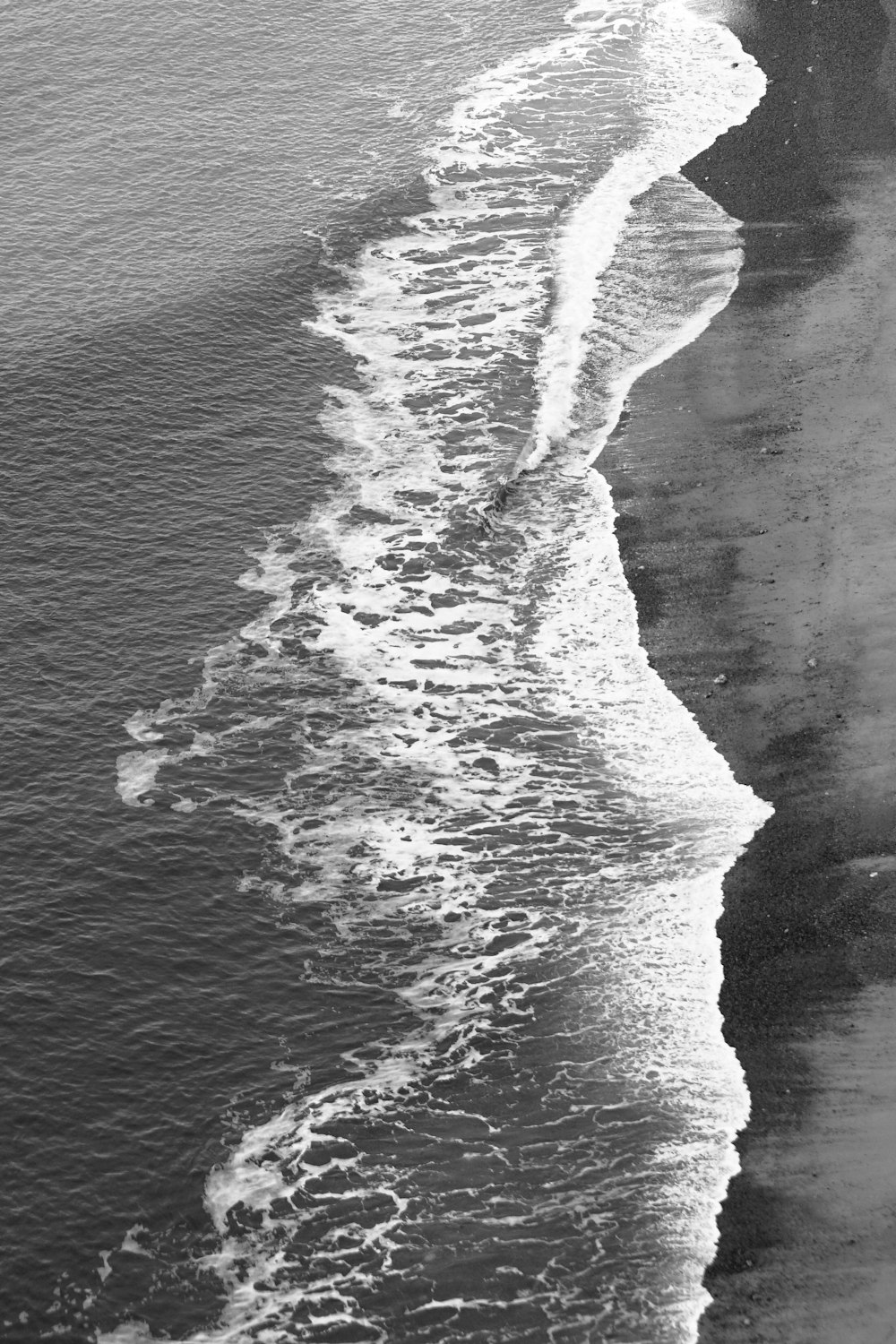 grayscale photo of ocean waves