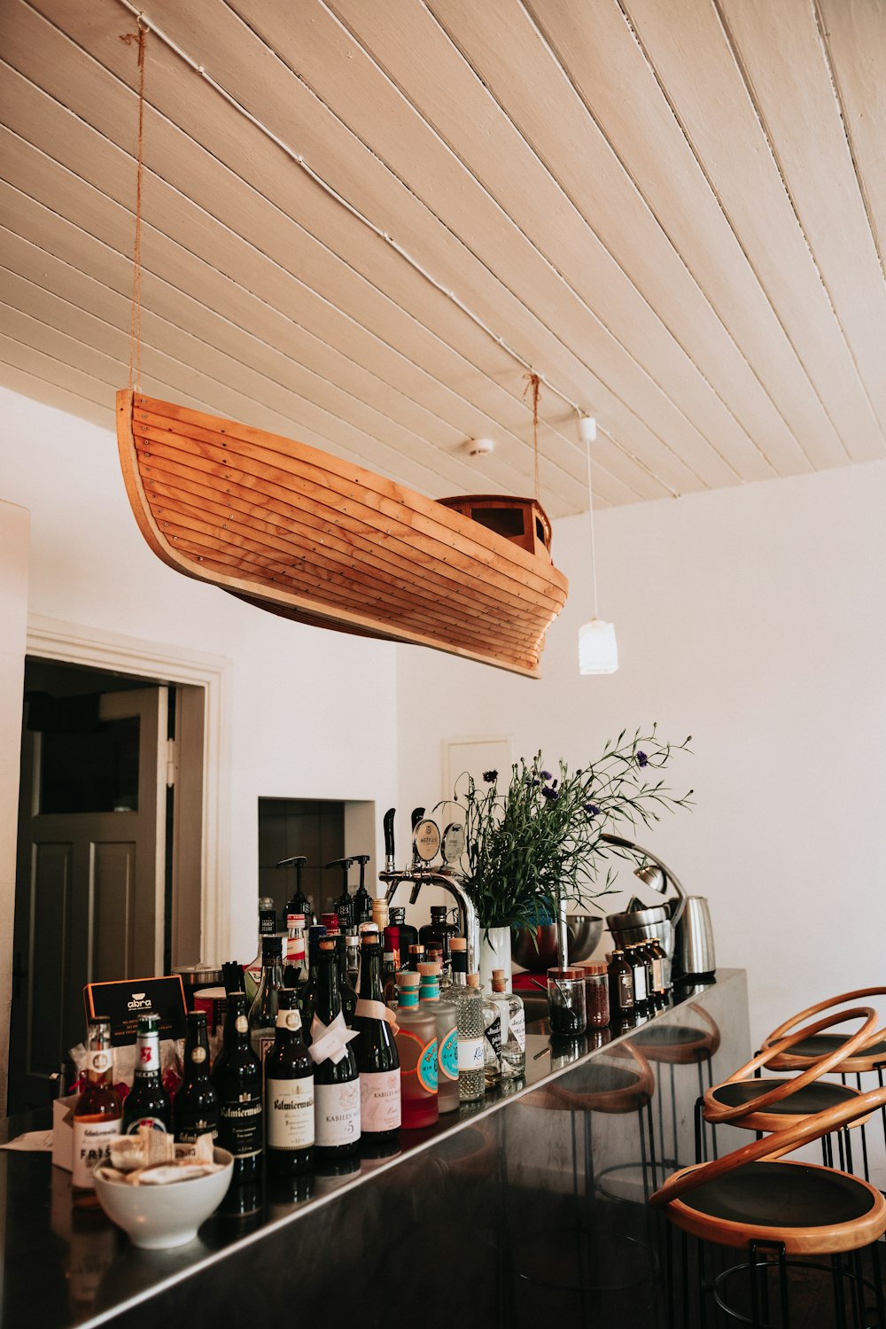 brown wooden chair near table