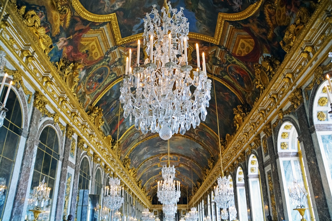 clear glass chandelier inside building