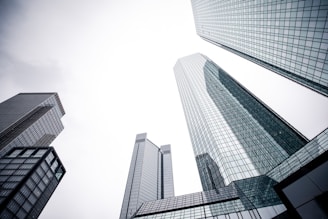 low angle photography of high rise buildings