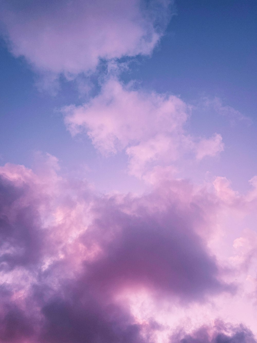 white clouds and blue sky