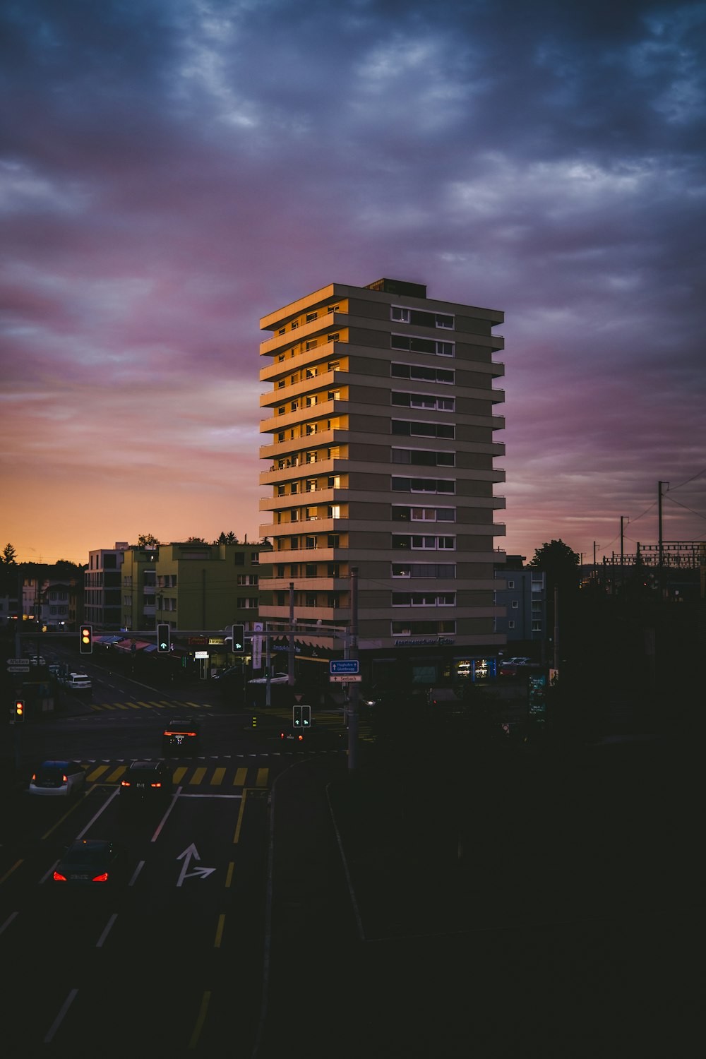 city buildings during night time