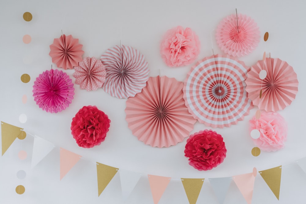 pink and white flower petals