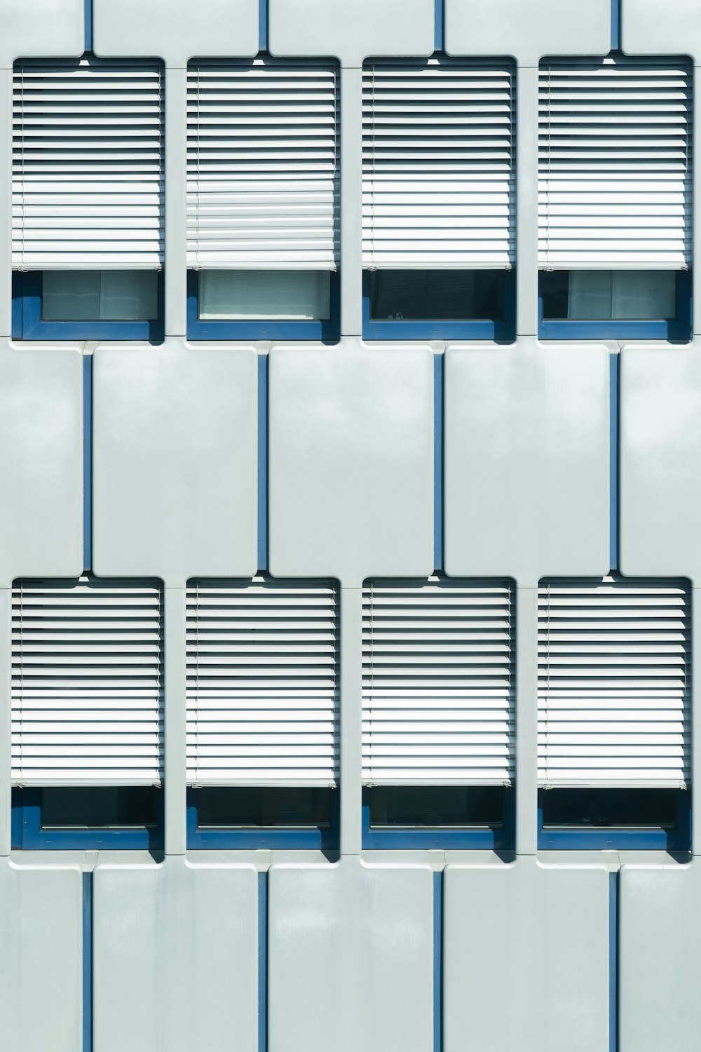 white and blue concrete building