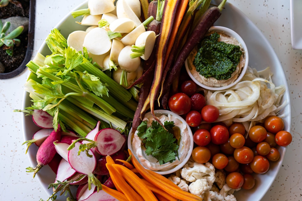 sliced vegetables on white ceramic bowl