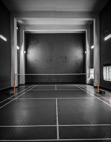 gray concrete hallway with no people