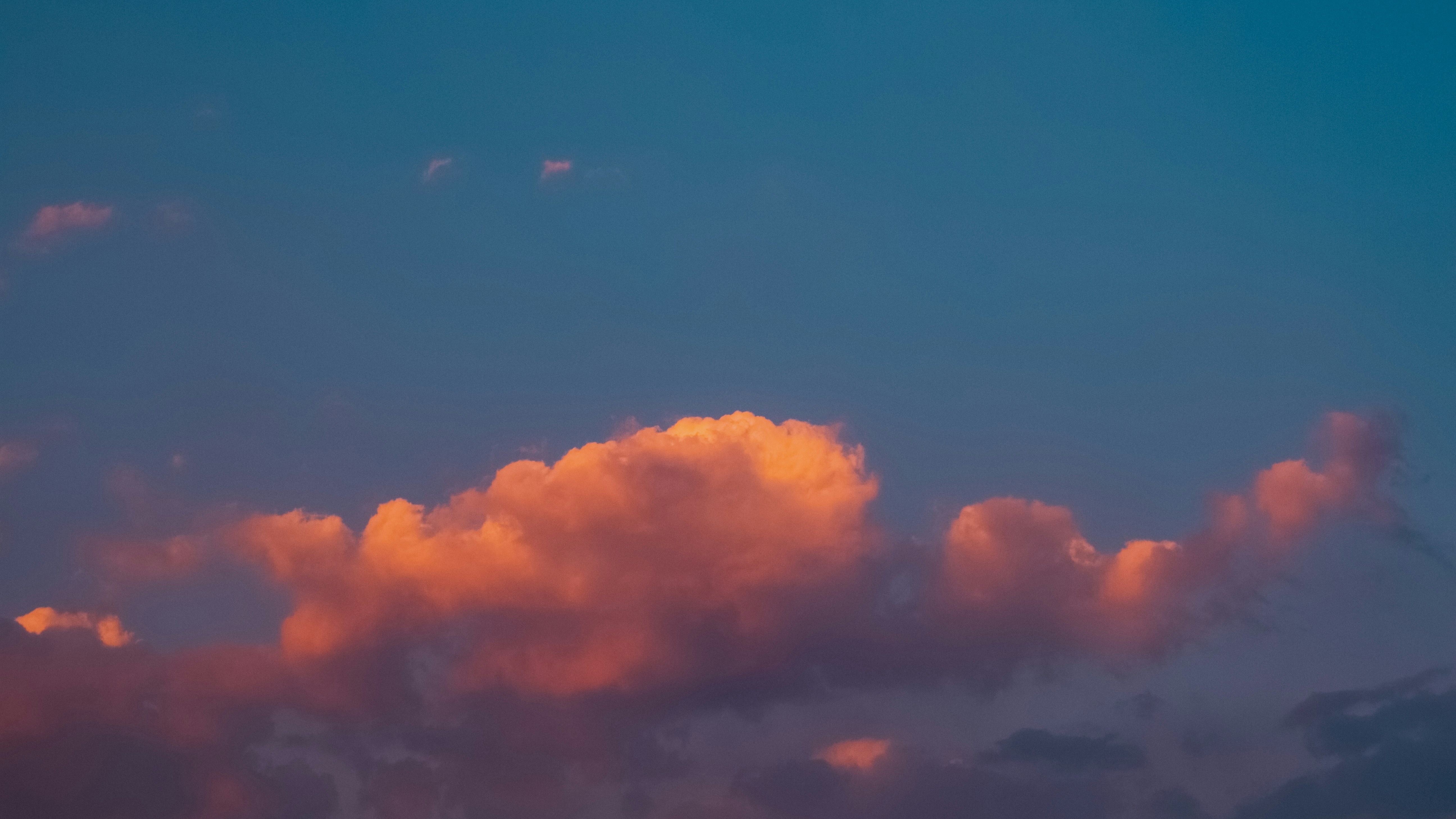 orange and blue cloudy sky