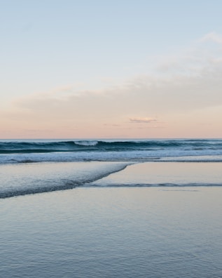 A calming ocean view with gentle waves.