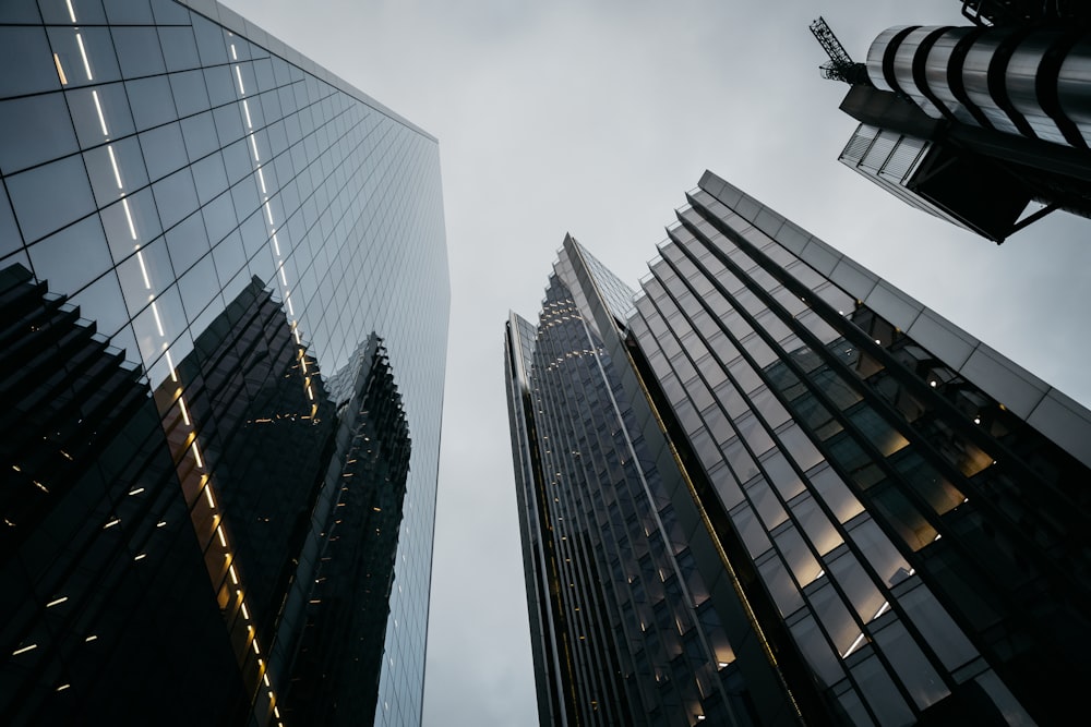 low angle photography of high rise building