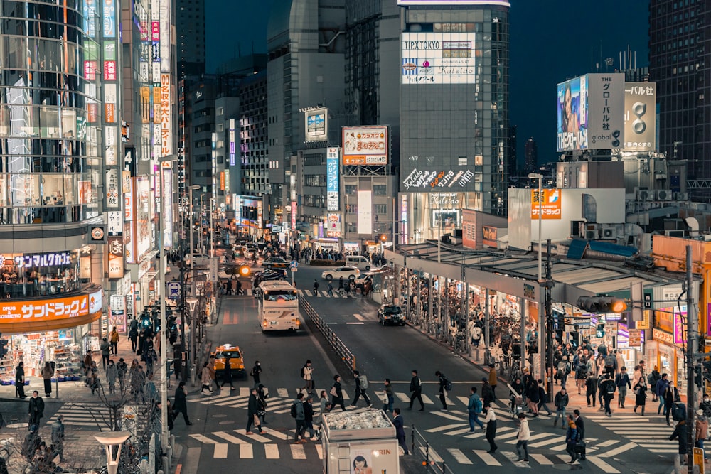 people walking on pedestrian lane during night time