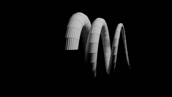 white spiral light on black background