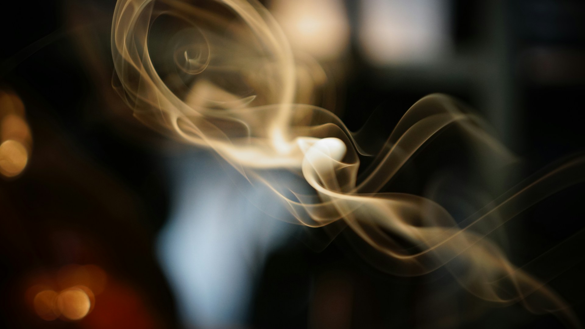 white and brown smoke illustration