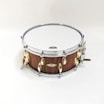 brown and white drum set