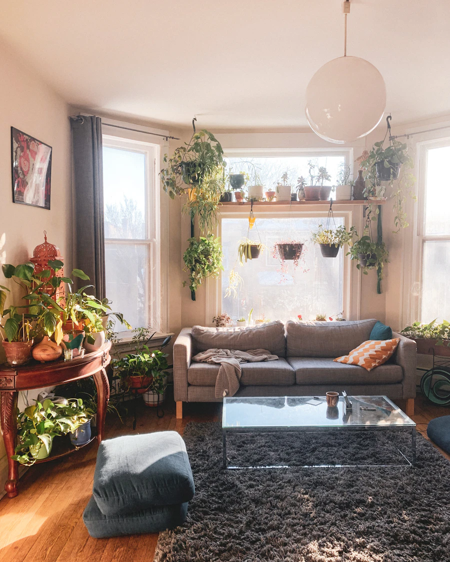 Cozy living room with sectional sofa