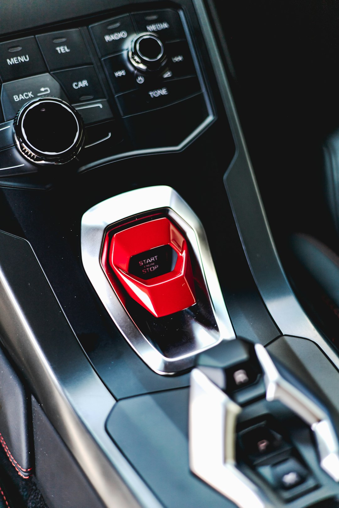 black and red car door