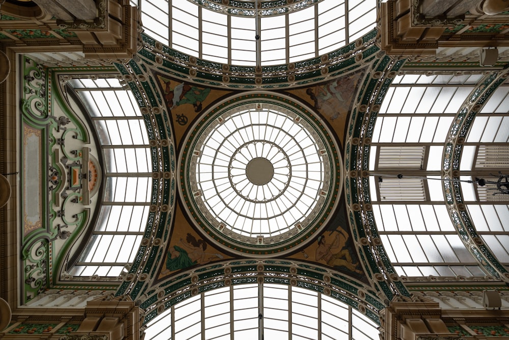 white and brown dome ceiling