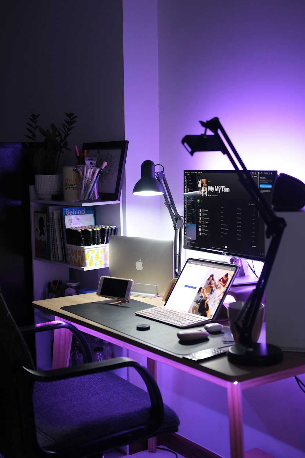 macbook pro on white table