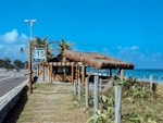 brown wooden house near green palm trees under blue sky during daytime