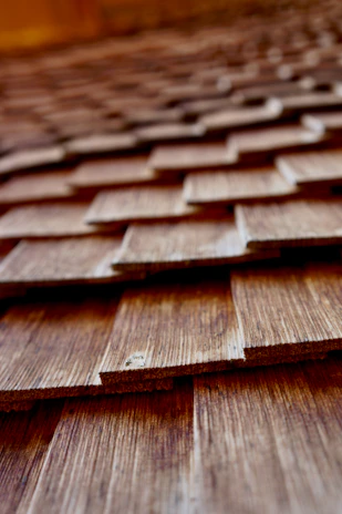 brown wooden roof during daytime