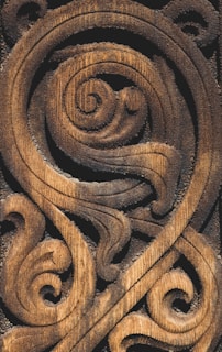 brown and black abstract painting