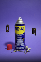 blue and yellow spray bottle