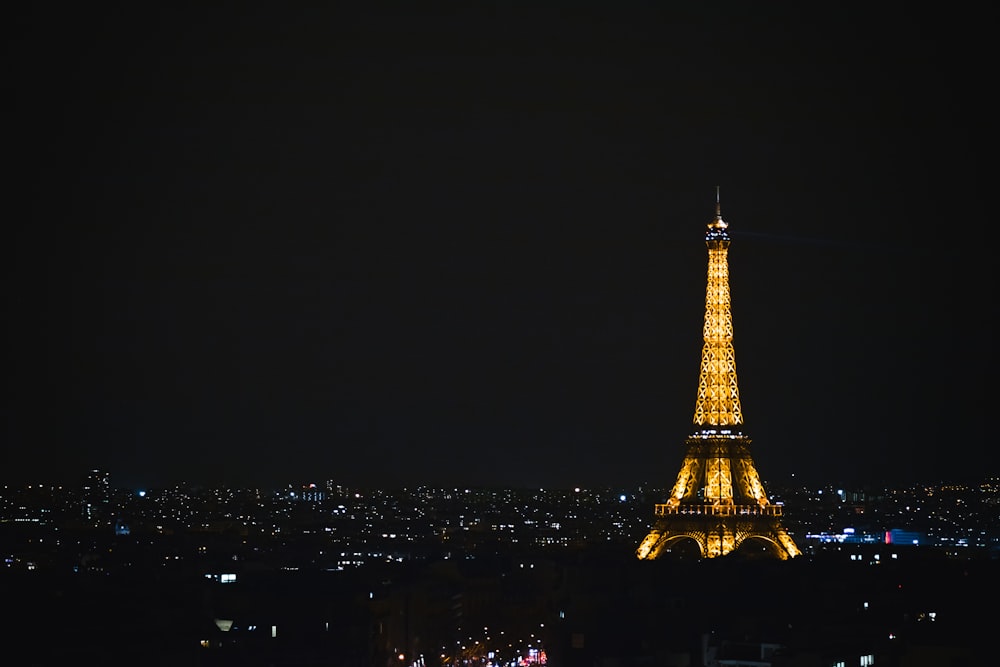 eiffel tower during night time