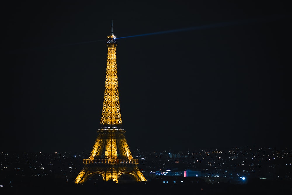 eiffel tower during night time