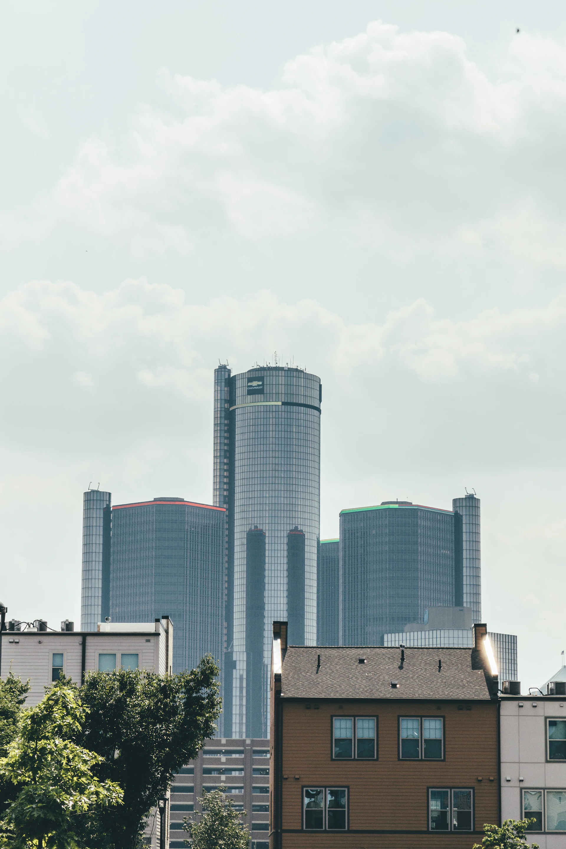 city skyline under white sky during daytime