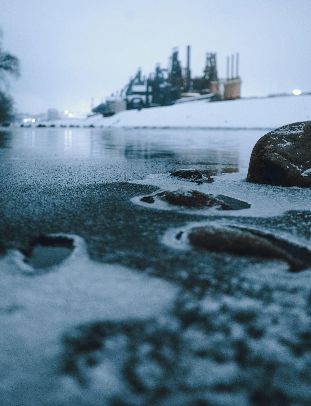 water droplets on black stone