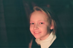 girl in white and black shirt