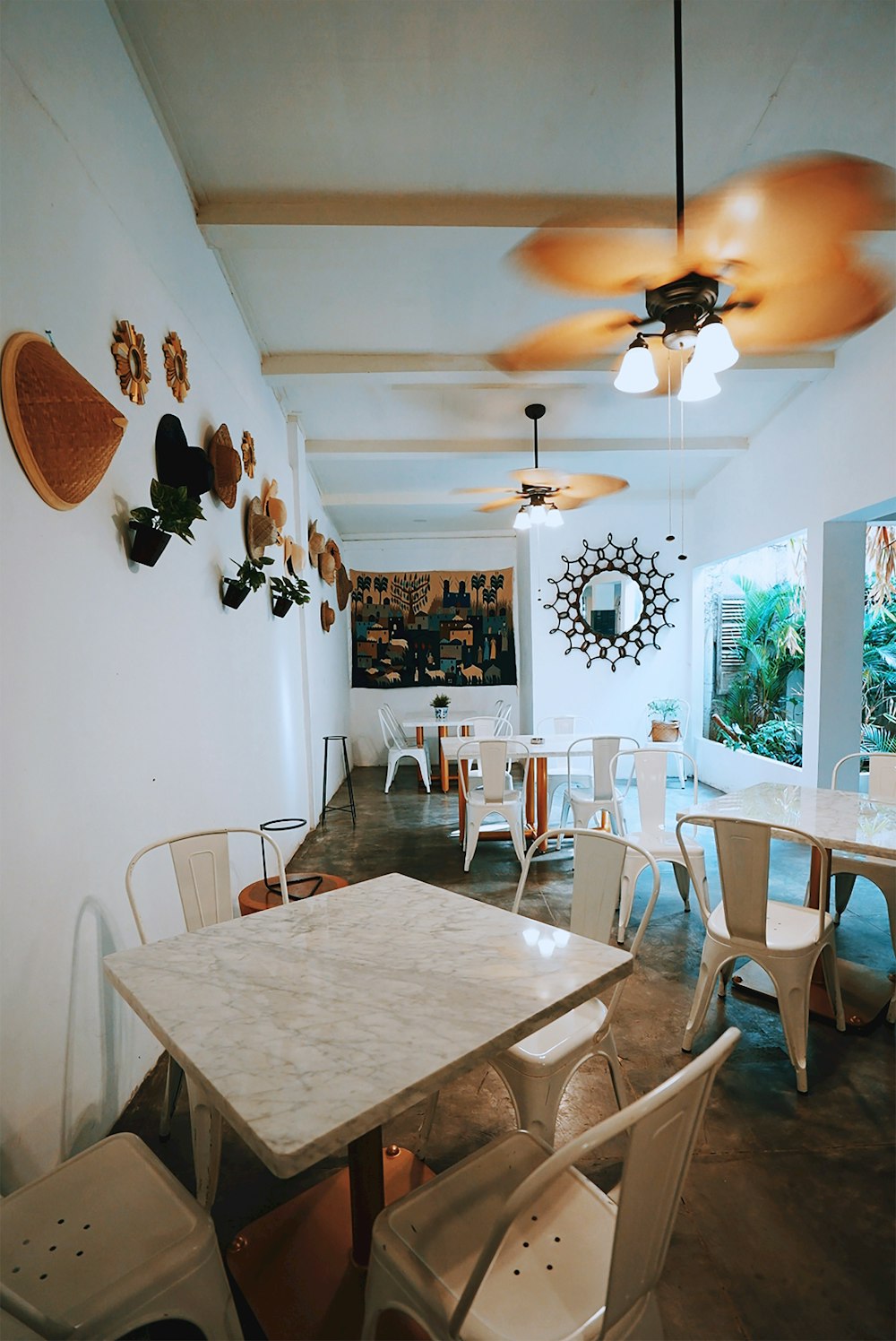 brown wooden dining table with chairs