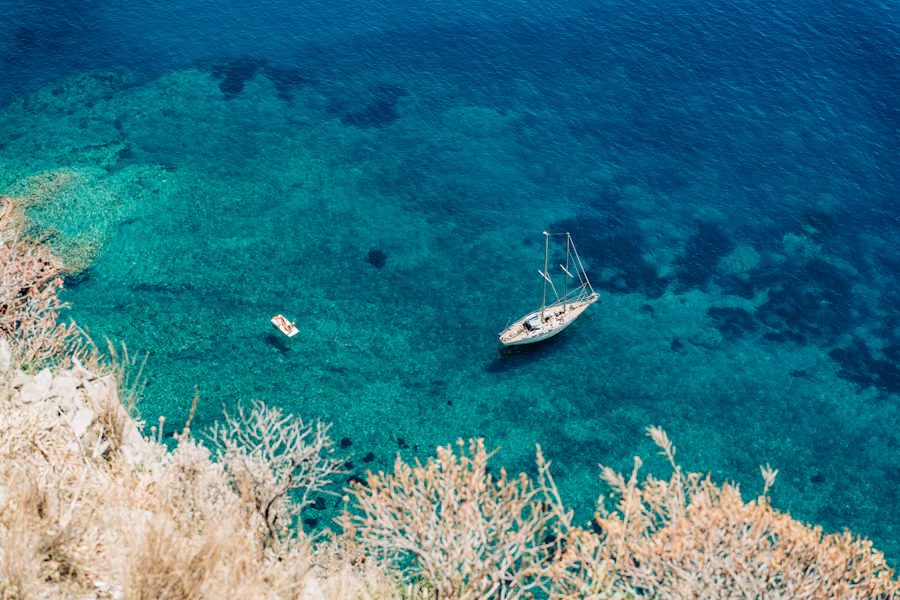 Sailing yacht in the Ionian Islands, Greece