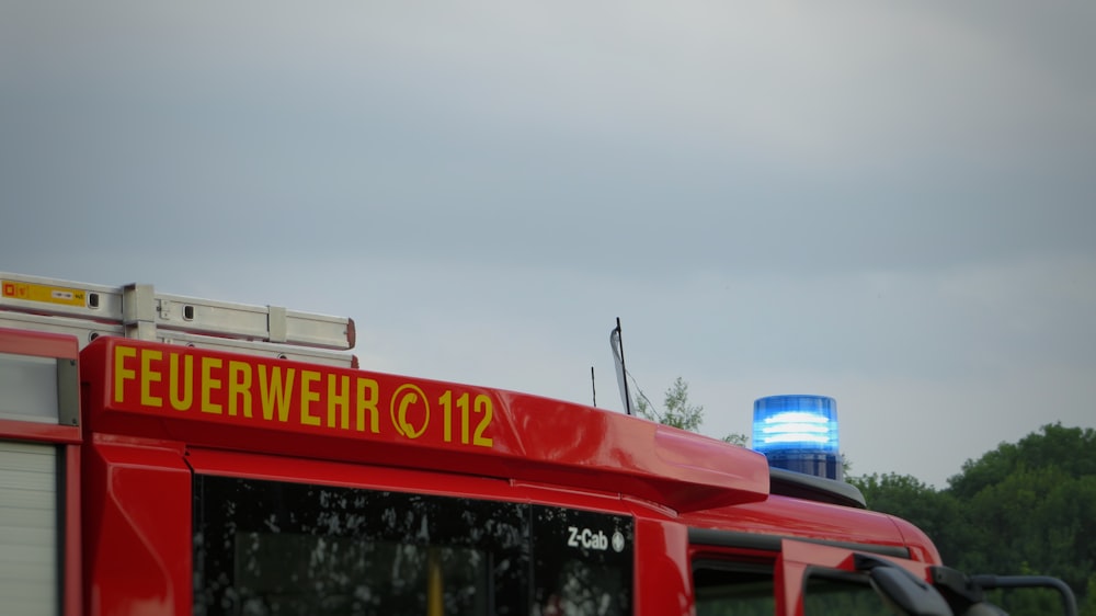 red and white food truck