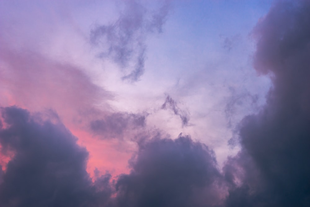 white clouds on blue sky