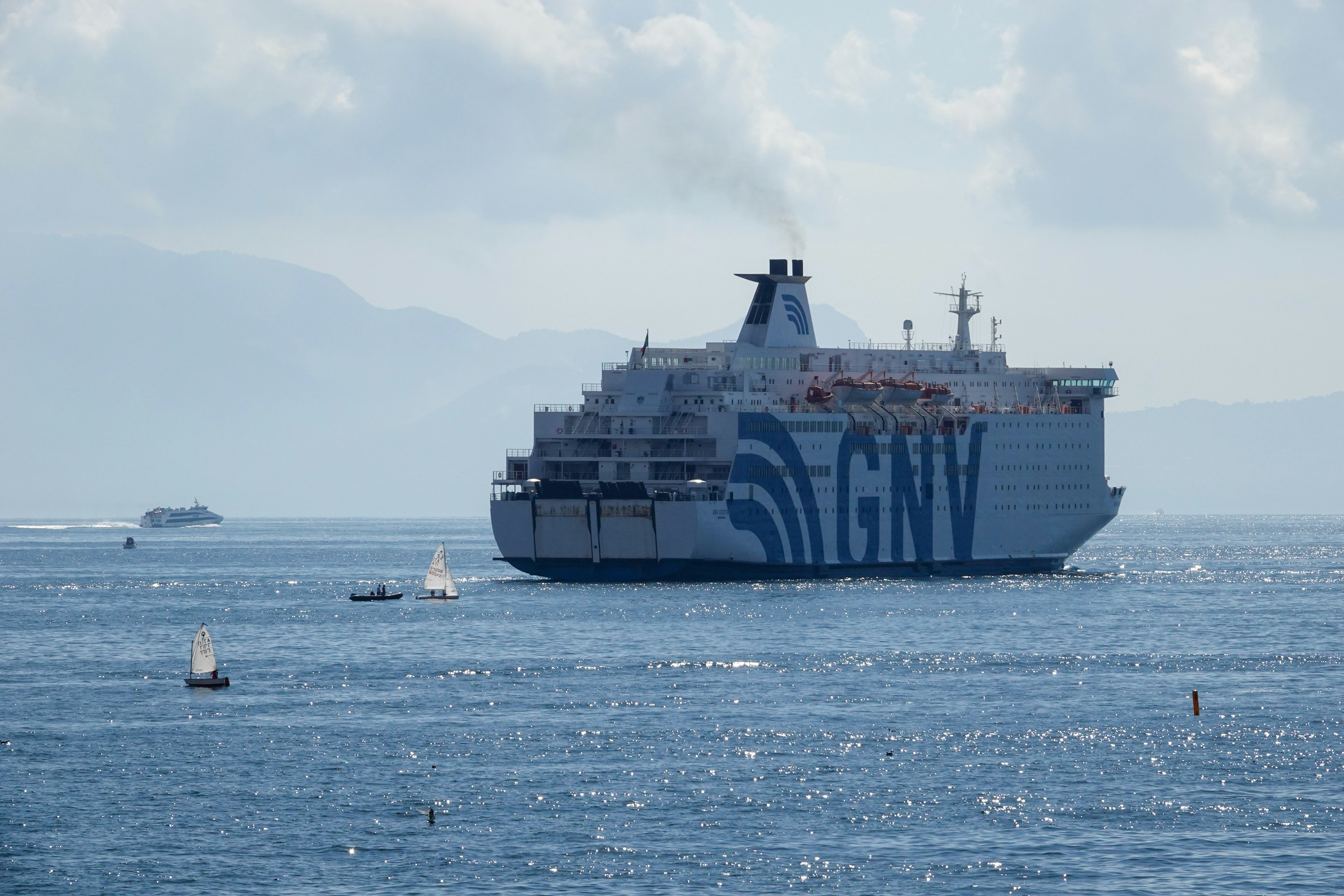 Ferry in the Gulf of Naples.
