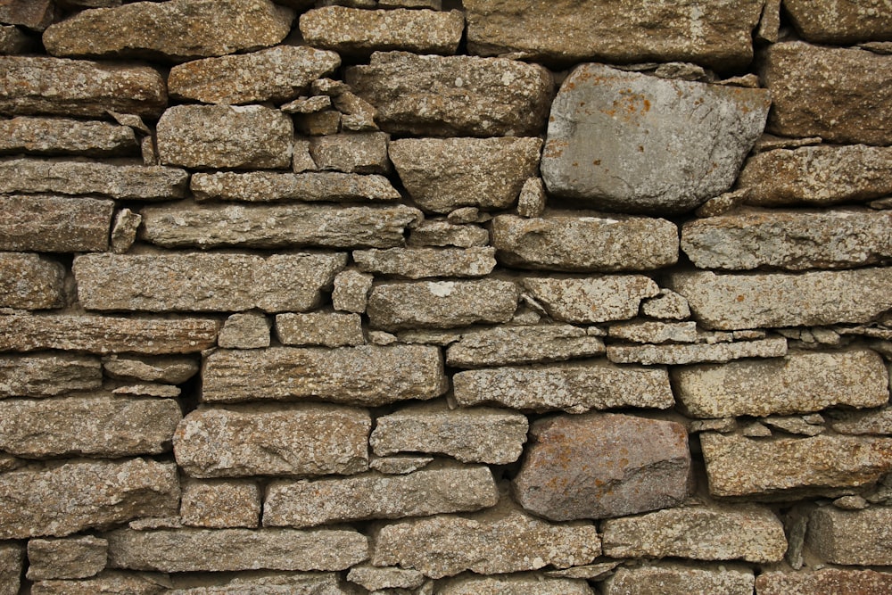 gray and black stone wall