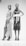 Two women stand confidently in intricate, patterned dresses and high heels. One dress features wrap elements with a high slit, while the other is adorned with a large white belt. The setting is minimal, enhancing the focus on their fashion and stance.