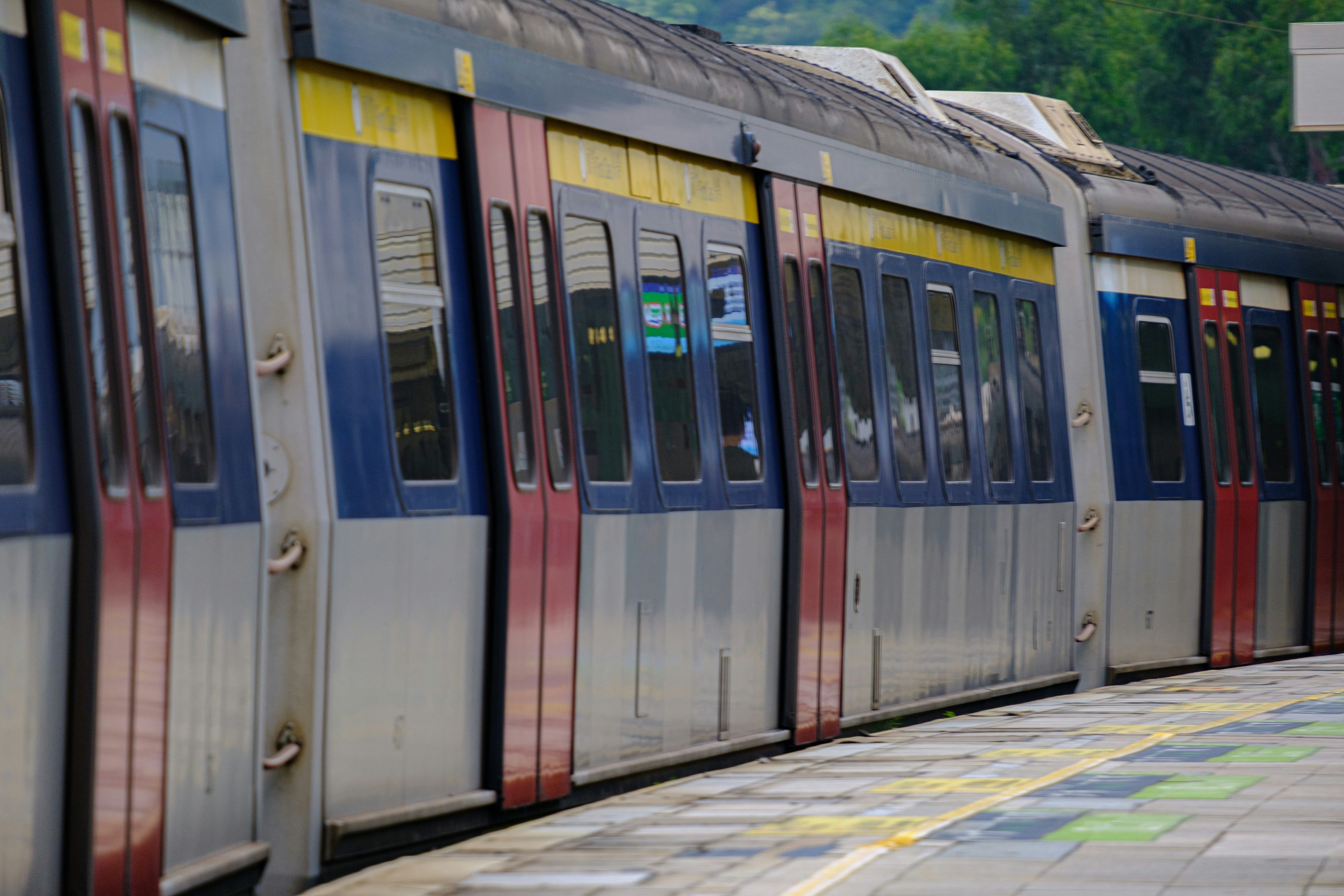 white and black train during daytime