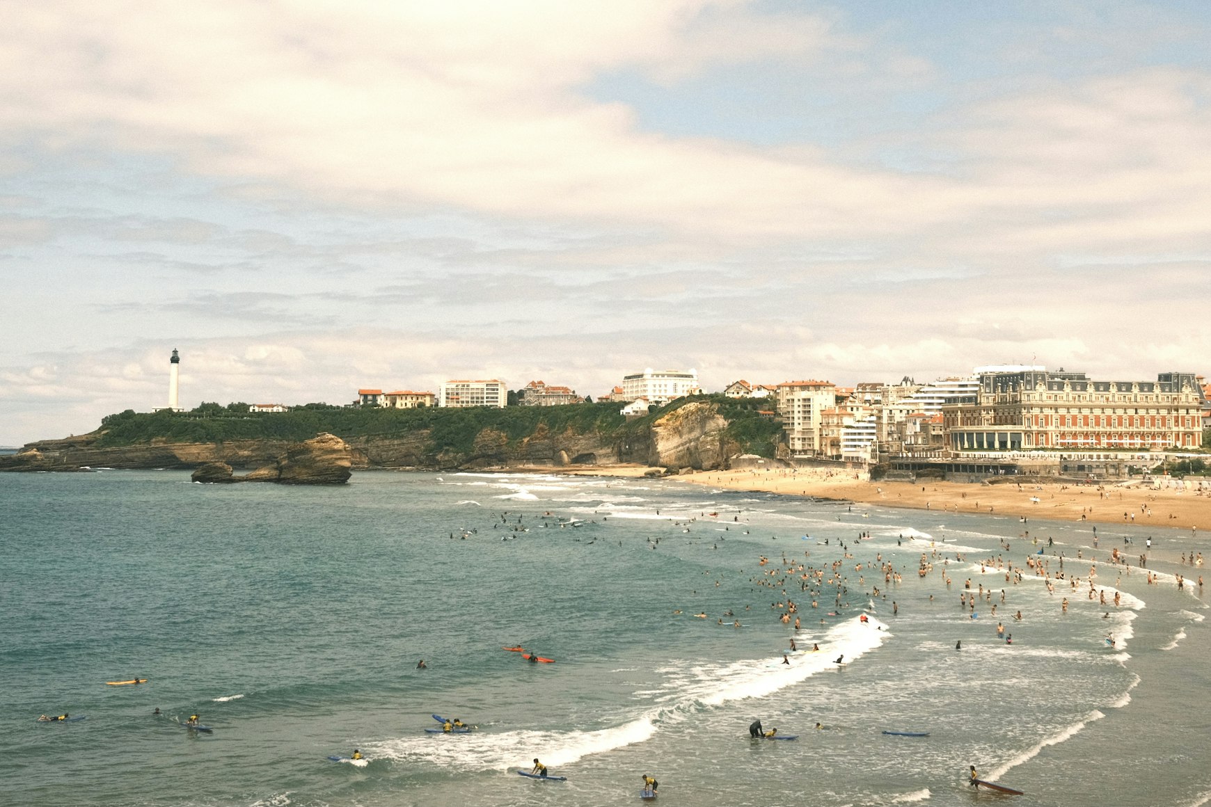Grande Plage Biarritz surfing Atlantic waves
