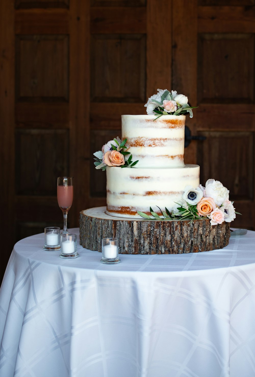 3 tier cake on table