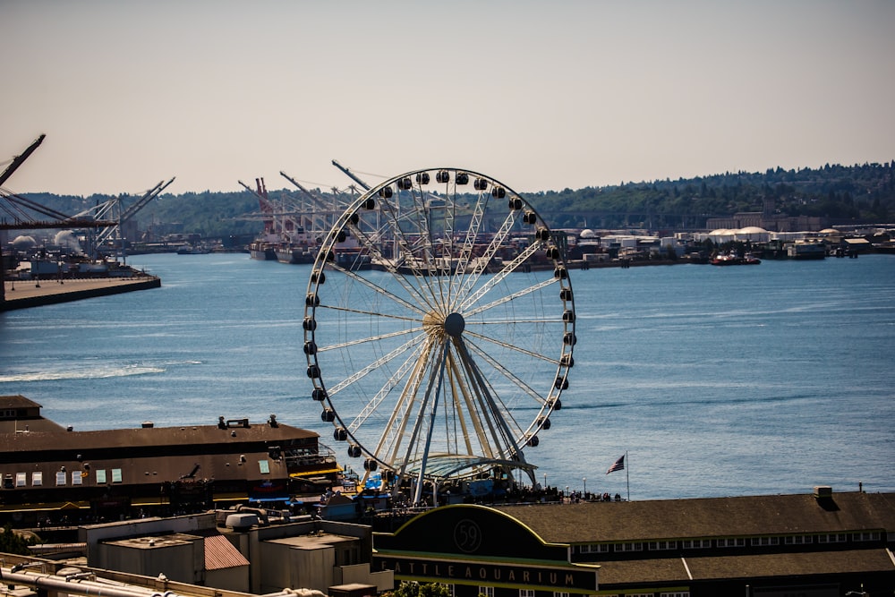 ferris wheel near body of water during daytime