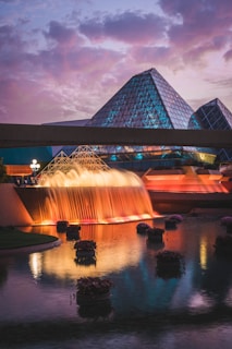 water fountain in the middle of the city