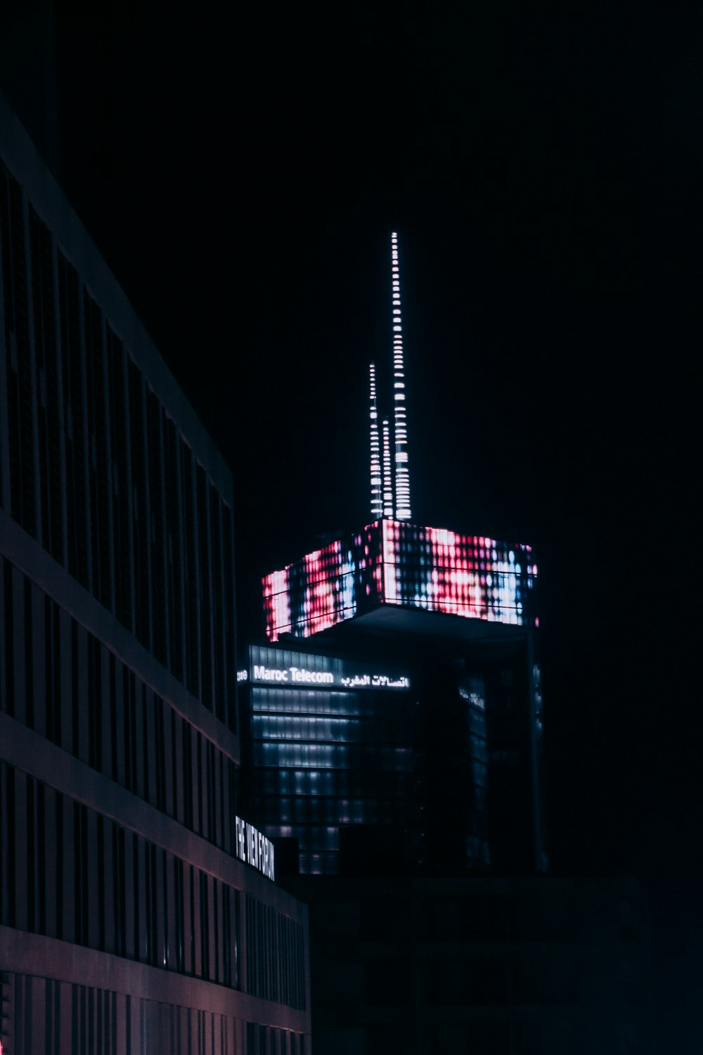 red and black led signage