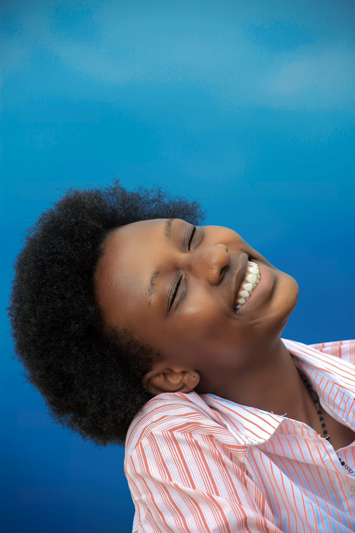 Smiling young patient